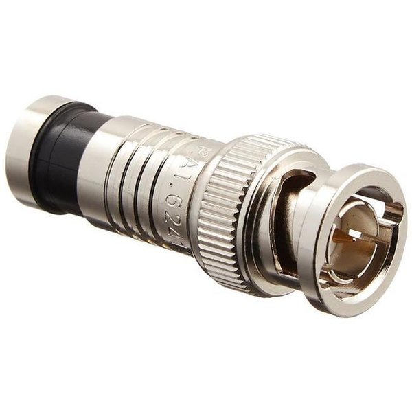 Platinum Tools Platinum Tools PT18038 BNC RG6 Compression Connector; Nickel Plated - Pack of 25 PT18038